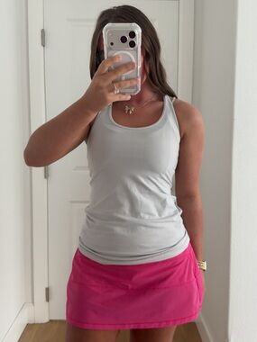 lululemon athletica Light Gray Scoop Neck Tank